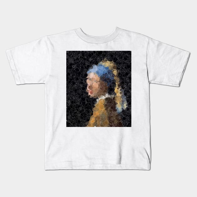 girl with the purl earring Kids T-Shirt by ngmx